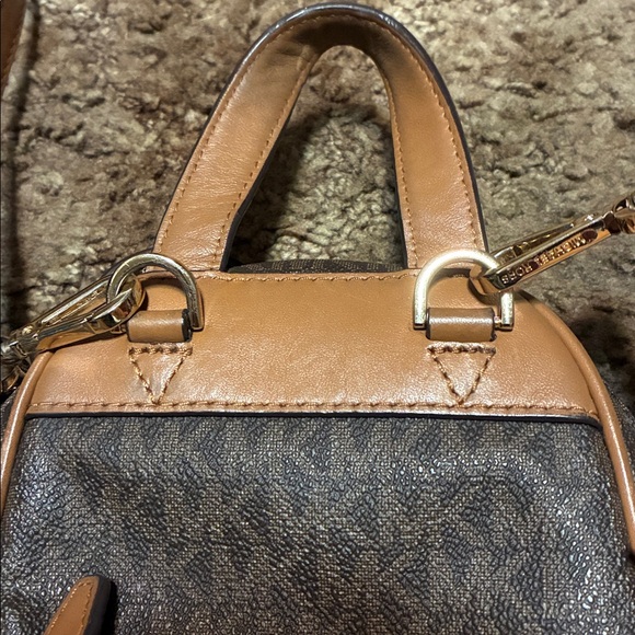 New MK Brown Patterned Mini Backpack - Picture 3 of 12